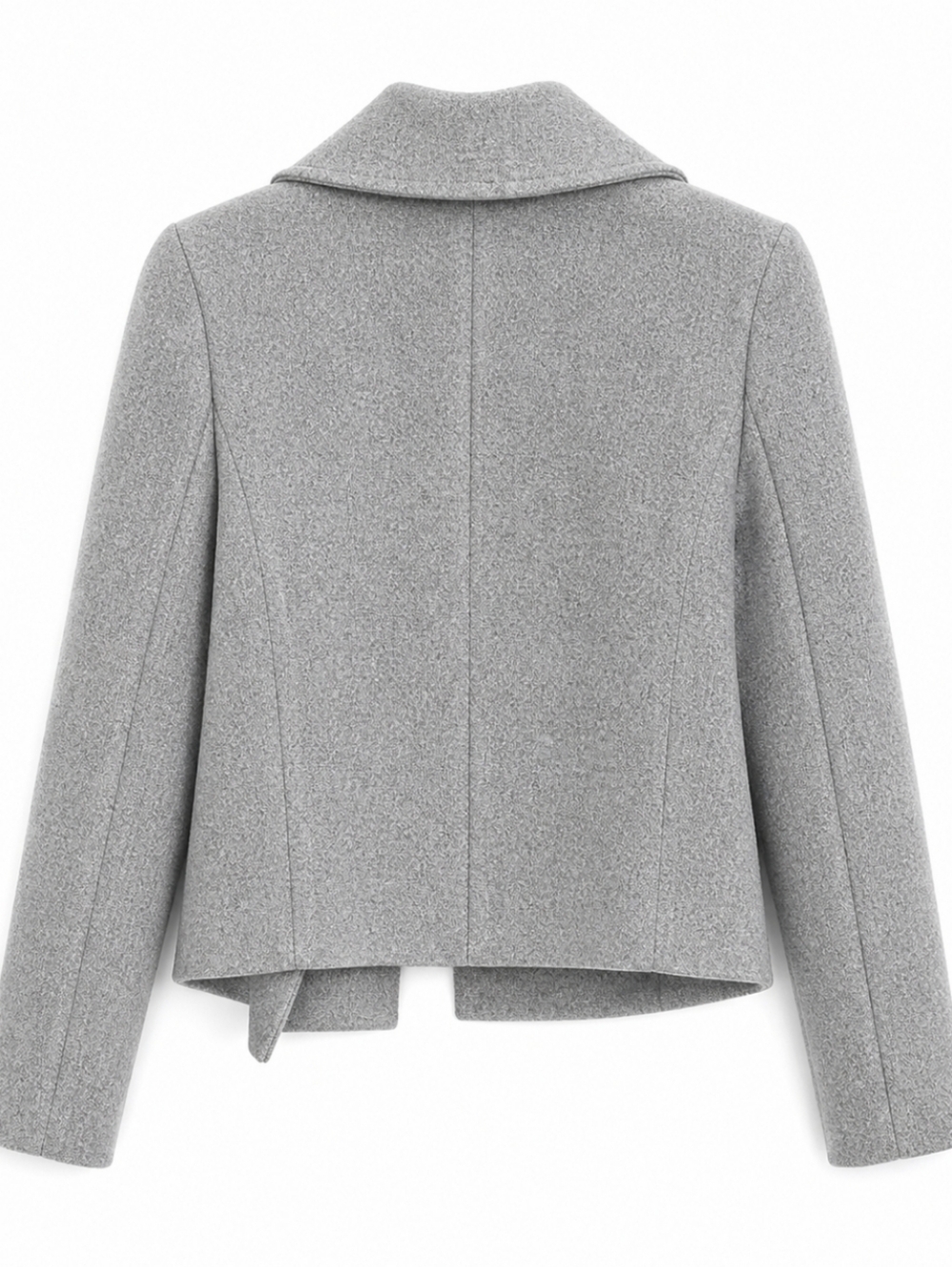 Banana Republic Gray Asymmetrical Zip Cropped Cotton Blend Moto Jacket Sz Med - Picture 6 of 7